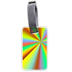 Burst Radial Shine Sunburst Sun Luggage Tags (one Side)  by Sapixe