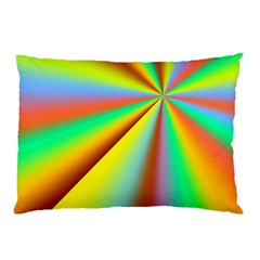 Burst Radial Shine Sunburst Sun Pillow Case (two Sides) by Sapixe