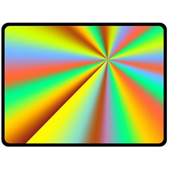 Burst Radial Shine Sunburst Sun Double Sided Fleece Blanket (large)  by Sapixe