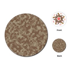 Camouflage Tarn Texture Pattern Playing Cards (round)  by Sapixe