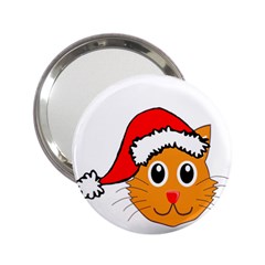 Cat Christmas Cartoon Clip Art 2 25  Handbag Mirrors by Sapixe