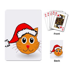 Cat Christmas Cartoon Clip Art Playing Card by Sapixe