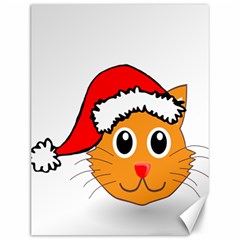 Cat Christmas Cartoon Clip Art Canvas 12  X 16   by Sapixe