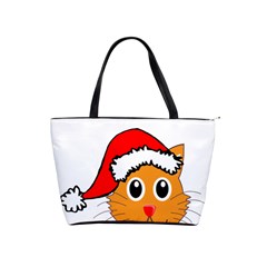 Cat Christmas Cartoon Clip Art Shoulder Handbags by Sapixe