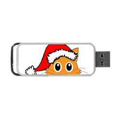 Cat Christmas Cartoon Clip Art Portable Usb Flash (two Sides) by Sapixe