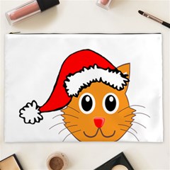 Cat Christmas Cartoon Clip Art Cosmetic Bag (xxl)  by Sapixe