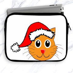 Cat Christmas Cartoon Clip Art Apple Ipad 2/3/4 Zipper Cases by Sapixe