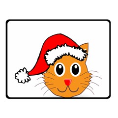 Cat Christmas Cartoon Clip Art Double Sided Fleece Blanket (small)  by Sapixe