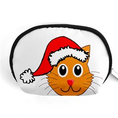 Cat Christmas Cartoon Clip Art Accessory Pouches (medium)  by Sapixe