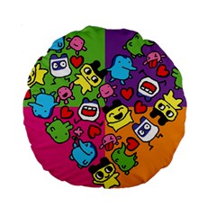 Cartoon Pattern Standard 15  Premium Round Cushions by Sapixe