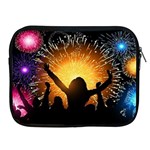 Celebration Night Sky With Fireworks In Various Colors Apple iPad 2/3/4 Zipper Cases Front