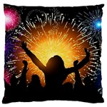 Celebration Night Sky With Fireworks In Various Colors Standard Flano Cushion Case (One Side) Front