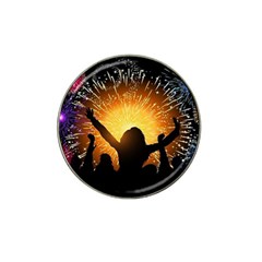 Celebration Night Sky With Fireworks In Various Colors Hat Clip Ball Marker by Sapixe