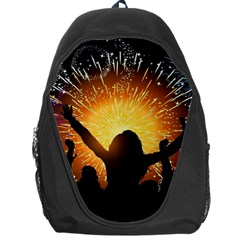 Celebration Night Sky With Fireworks In Various Colors Backpack Bag by Sapixe