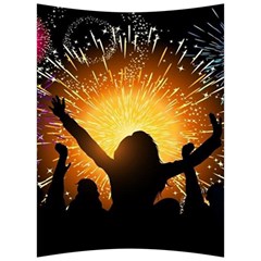 Celebration Night Sky With Fireworks In Various Colors Back Support Cushion by Sapixe