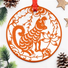 Chinese Zodiac Dog Ornament (round) by Sapixe