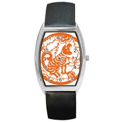 Chinese Zodiac Dog Barrel Style Metal Watch by Sapixe