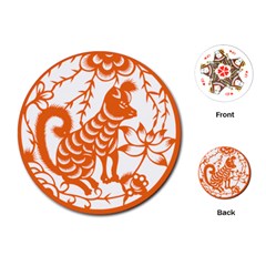 Chinese Zodiac Dog Playing Cards (round)  by Sapixe