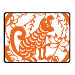 Chinese Zodiac Dog Fleece Blanket (small) by Sapixe