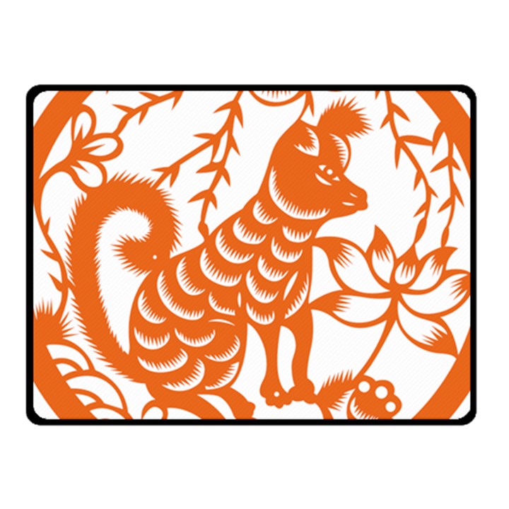 Chinese Zodiac Dog Fleece Blanket (Small)