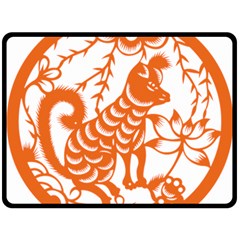 Chinese Zodiac Dog Double Sided Fleece Blanket (large)  by Sapixe