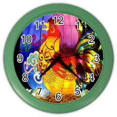 Chinese Zodiac Signs Color Wall Clocks by Sapixe