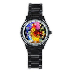 Chinese Zodiac Signs Stainless Steel Round Watch by Sapixe