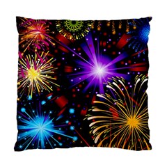 Celebration Fireworks In Red Blue Yellow And Green Color Standard Cushion Case (one Side) by Sapixe