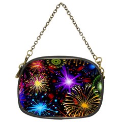 Celebration Fireworks In Red Blue Yellow And Green Color Chain Purses (two Sides)  by Sapixe