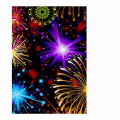 Celebration Fireworks In Red Blue Yellow And Green Color Small Garden Flag (two Sides) by Sapixe