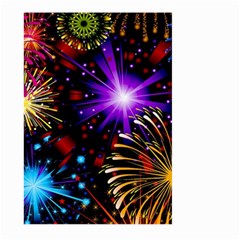 Celebration Fireworks In Red Blue Yellow And Green Color Large Garden Flag (two Sides) by Sapixe