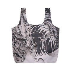 Chinese Dragon Tattoo Full Print Recycle Bags (m)  by Sapixe