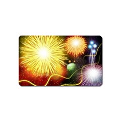 Celebration Colorful Fireworks Beautiful Magnet (name Card) by Sapixe