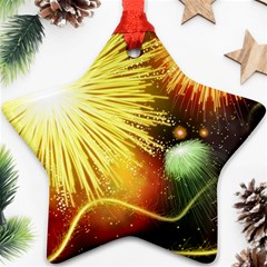 Celebration Colorful Fireworks Beautiful Star Ornament (two Sides) by Sapixe