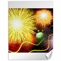 Celebration Colorful Fireworks Beautiful Canvas 36  X 48   by Sapixe