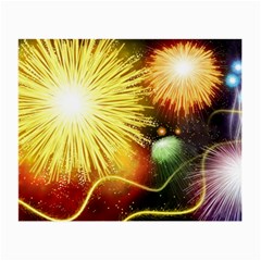 Celebration Colorful Fireworks Beautiful Small Glasses Cloth (2-side) by Sapixe