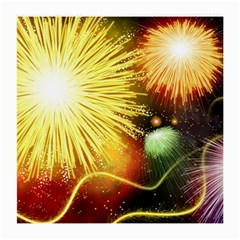 Celebration Colorful Fireworks Beautiful Medium Glasses Cloth by Sapixe