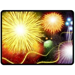 Celebration Colorful Fireworks Beautiful Fleece Blanket (large)  by Sapixe