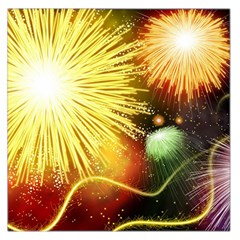 Celebration Colorful Fireworks Beautiful Large Satin Scarf (square) by Sapixe