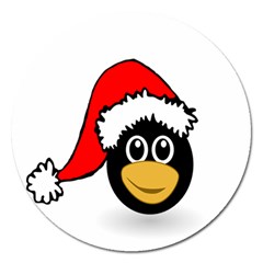 Christmas Animal Clip Art Magnet 5  (round) by Sapixe