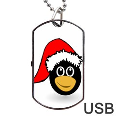 Christmas Animal Clip Art Dog Tag Usb Flash (two Sides) by Sapixe