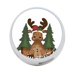 Christmas Moose 4-port Usb Hub (two Sides)  by Sapixe