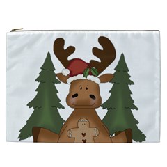 Christmas Moose Cosmetic Bag (xxl)  by Sapixe