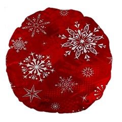 Christmas Pattern Large 18  Premium Round Cushions by Sapixe