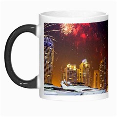 Christmas Night In Dubai Holidays City Skyscrapers At Night The Sky Fireworks Uae Morph Mugs by Sapixe