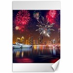 Christmas Night In Dubai Holidays City Skyscrapers At Night The Sky Fireworks Uae Canvas 20  x 30   19.62 x28.9  Canvas - 1