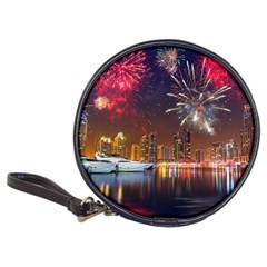 Christmas Night In Dubai Holidays City Skyscrapers At Night The Sky Fireworks Uae Classic 20-cd Wallets