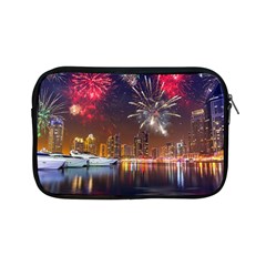 Christmas Night In Dubai Holidays City Skyscrapers At Night The Sky Fireworks Uae Apple Ipad Mini Zipper Cases by Sapixe