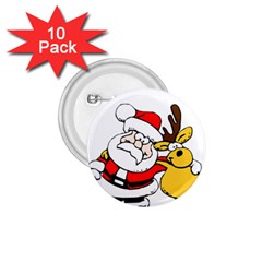 Christmas Santa Claus 1 75  Buttons (10 Pack) by Sapixe