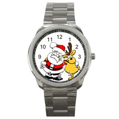 Christmas Santa Claus Sport Metal Watch by Sapixe